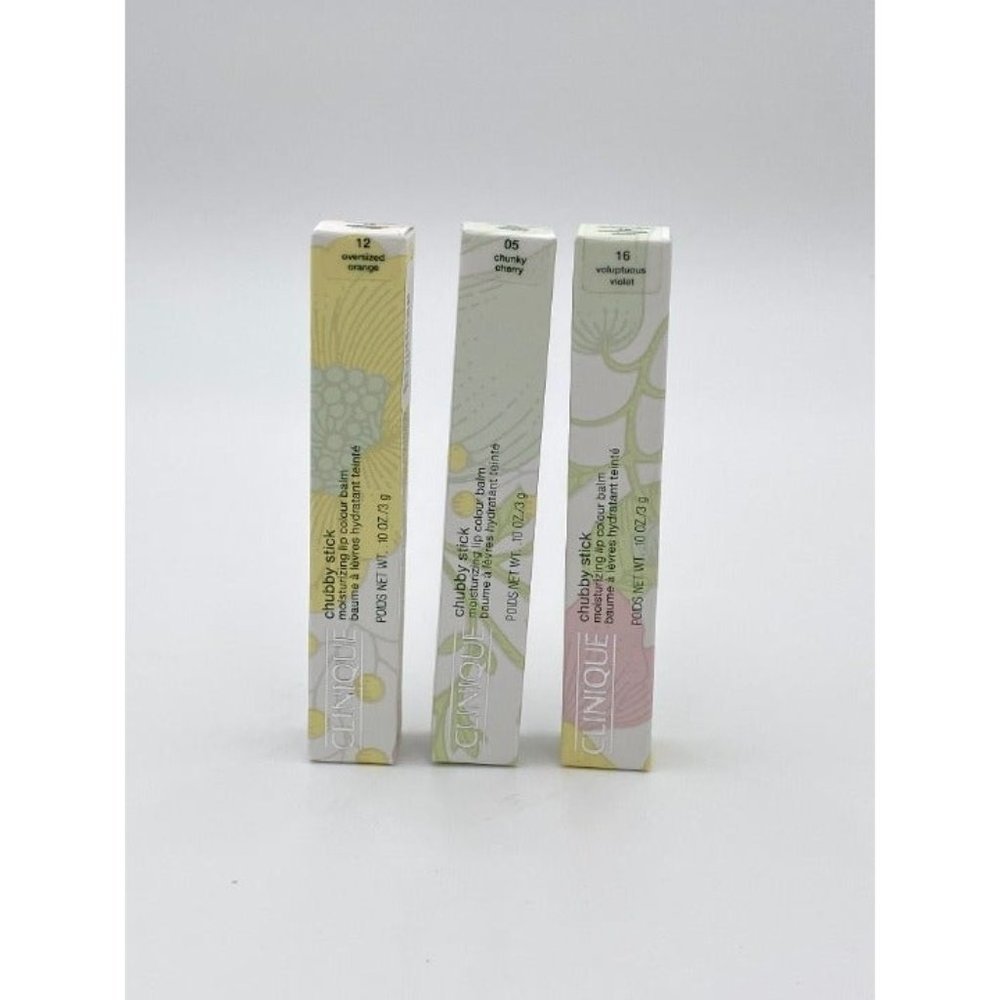 3 Chubby Stick Moisturizing Lip Balm set